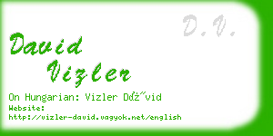 david vizler business card